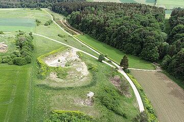 Luftbild Lehrpfad Geotope Daiting