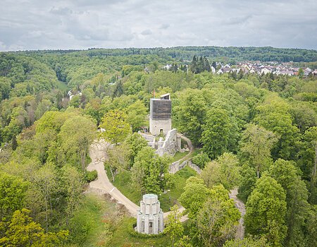 Burgruine von oben (quer)