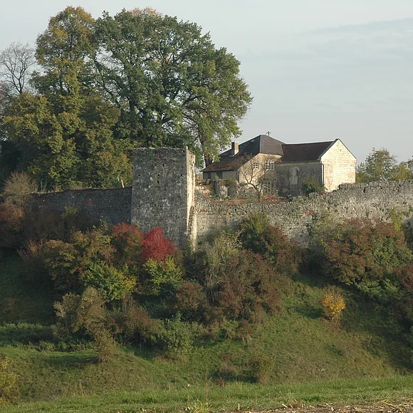 Gesamtansicht auf die Burgruine Graisbach