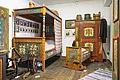 Museum Treuchtlingen: Blick in die Abteilung Leben und Arbeiten im 19. Jahrhundert-Schlafzimmereinrichtung aus dem 19. Jahrhundert.; Raum wurde nach den Vorstellung des Museumsgründers Josef Lidl belassen.