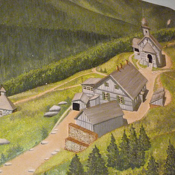 Abbildung des originalen Heidebrünnl im Altvatergebirge Zeichnung des originalen Heidebrünnl im Altvatergebirge.