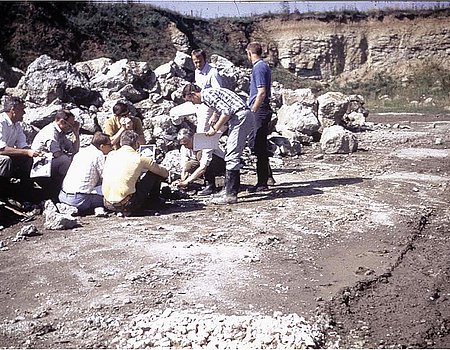 Für die Apollo-Missionen führten amerikanische Astronauten im Ries ein Feldtraining durch.