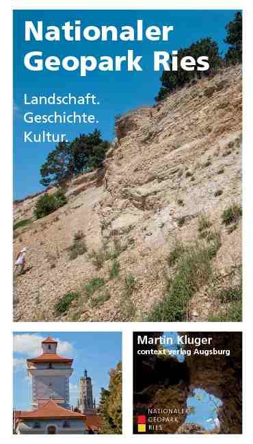 Buchcover "Nationaler Geopark Ries" von Martin Kluger Buchcover "Nationaler Geopark Ries" von Martin Kluger